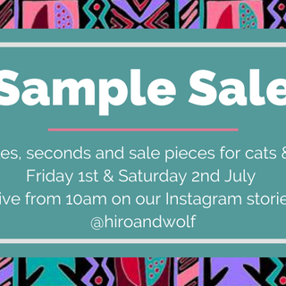 Hiro + Wolf Sample Sale This Friday!