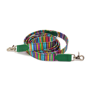 Rainbow Stripe Hands Free (Coupler) Dog Lead