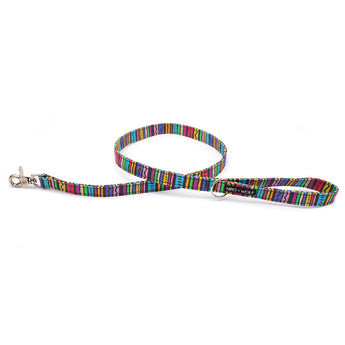 Rainbow Stripe Leather Free Classic Dog Lead