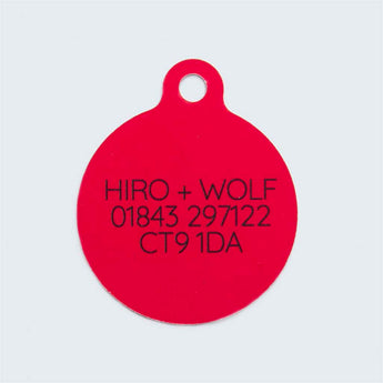 'Shuka Red' Pet Tag-Hiro + Wolf