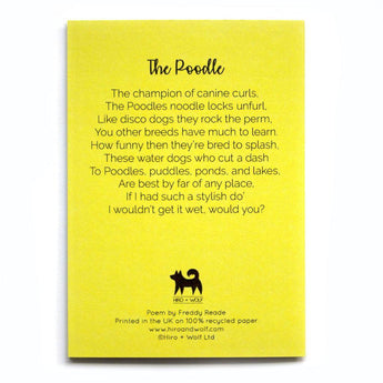 The Poodle Greetings Card-Hiro + Wolf