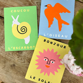 Mélanie Johnsson Hand Printed A5 Notebook 'Bonjour Le Soleil'