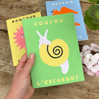 Mélanie Johnsson Hand Printed A5 Notebook 'CouCou L'Escargot'