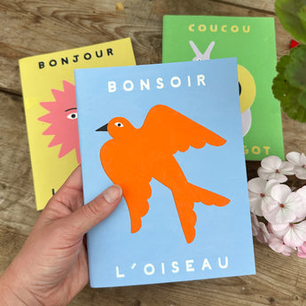 Mélanie Johnsson Hand Printed A5 Notebook 'Bonsoir L'Oiseau'