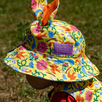 Psychedelic Garden Organic Cotton Kids Bucket Hat