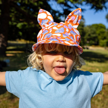 Magical Mushrooms Organic Cotton Kids Sun Cap