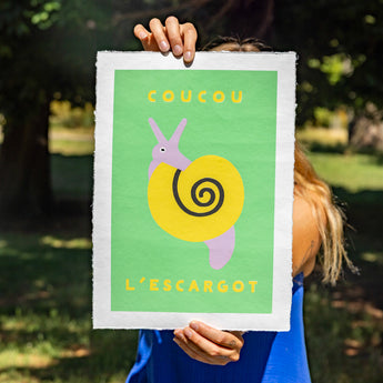 'CouCou L'Escargot' Mélanie Johnsson A3 Art Print