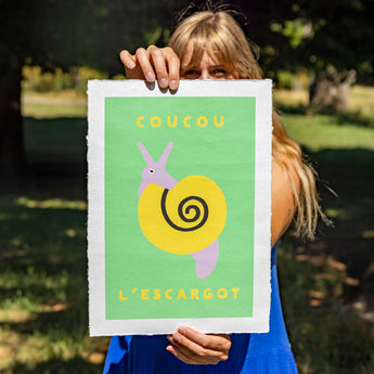 'CouCou L'Escargot' Mélanie Johnsson A3 Art Print