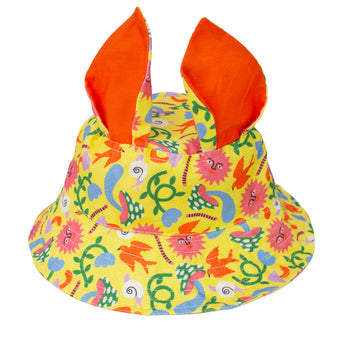 Psychedelic Garden Organic Cotton Kids Bucket Hat