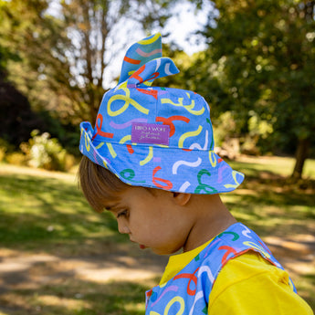 Dancing Leaves Organic Cotton Kids Bucket Hat