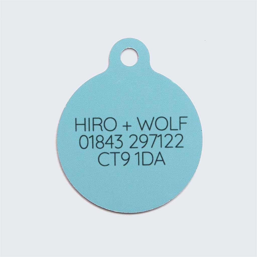 'Inca Blue' Pet Tag-Hiro + Wolf