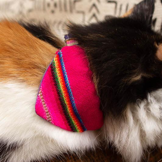 Inca Pink Cat Bandana-Cat Collar Bandana-Hiro + Wolf