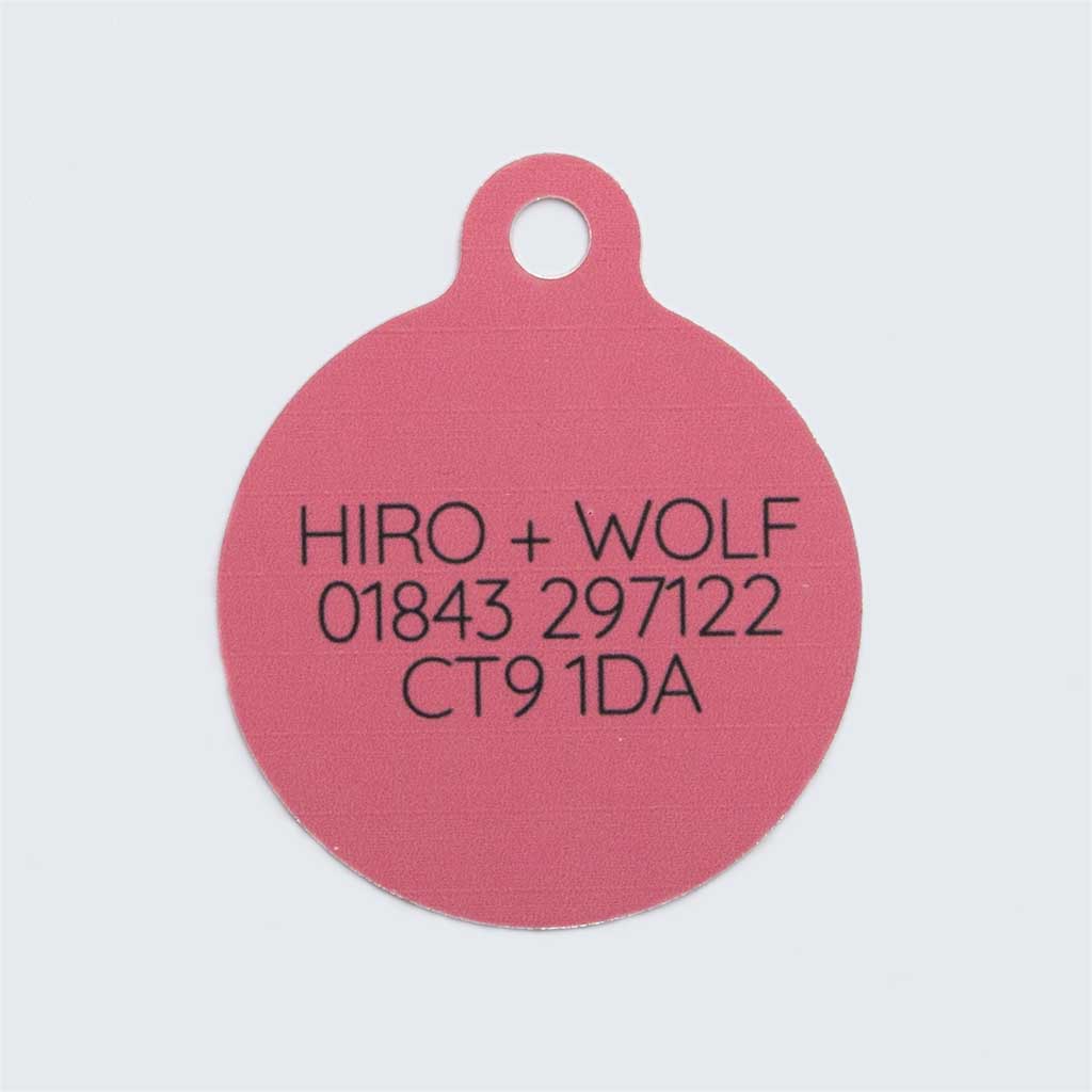 'Inca Pink' Pet Tag-Hiro + Wolf