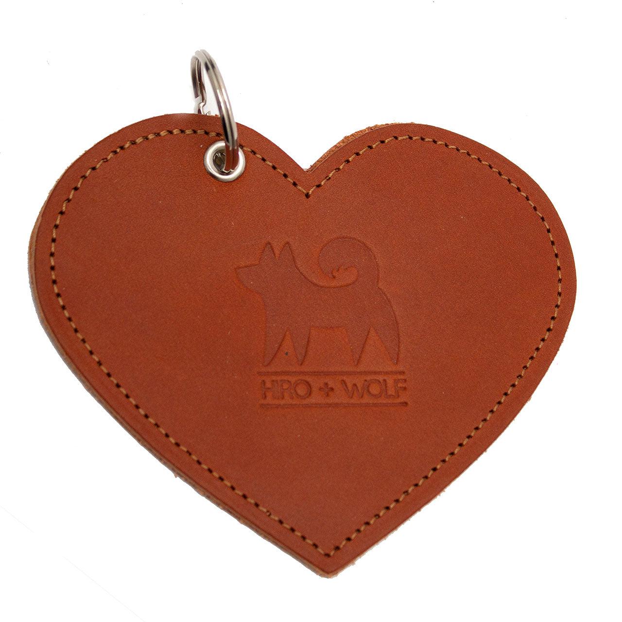 Poo Pouch Heart 'Brown Leather'-Poo Pouch-Hiro + Wolf