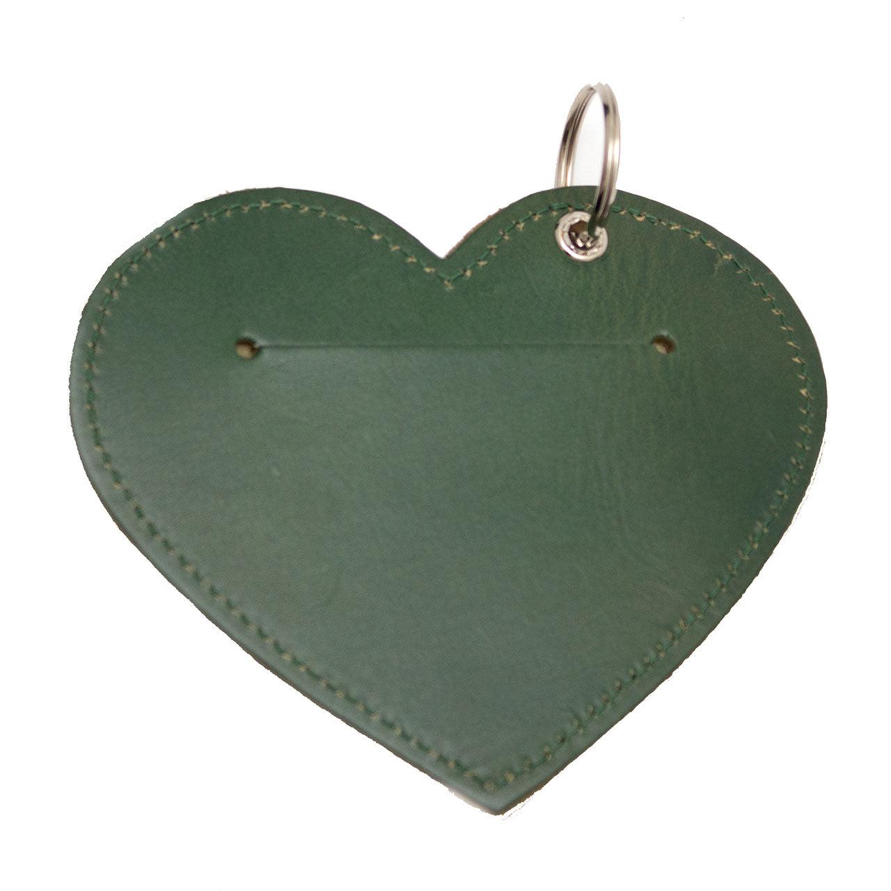 Poo Pouch Heart 'Green Leather'-Hiro + Wolf