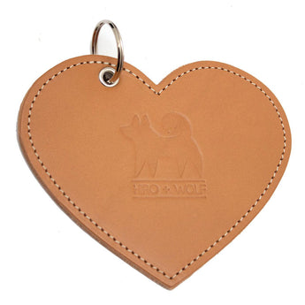 Poo Pouch Heart 'Tan Leather'-Poo Pouch-Hiro + Wolf