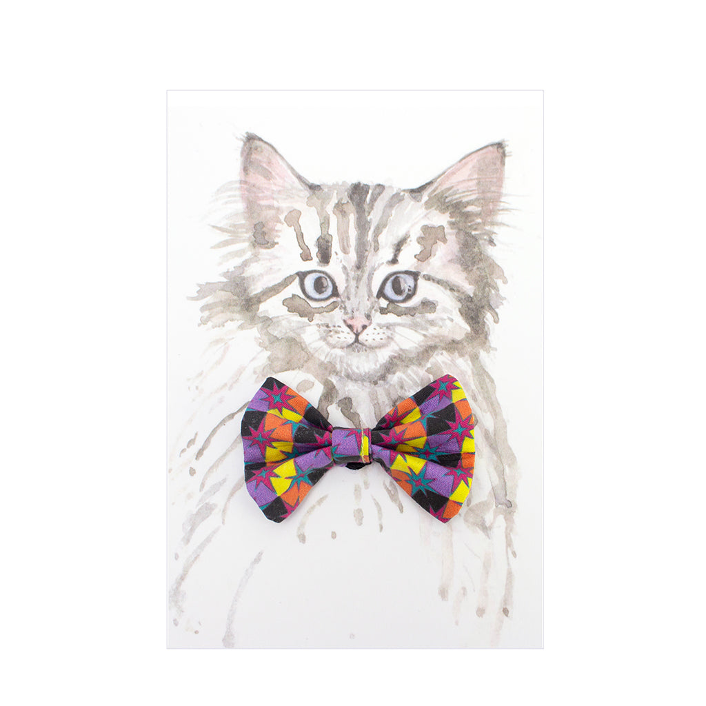 Starry Night Cat Bow Tie-Cat Collar Bow Tie-Hiro + Wolf
