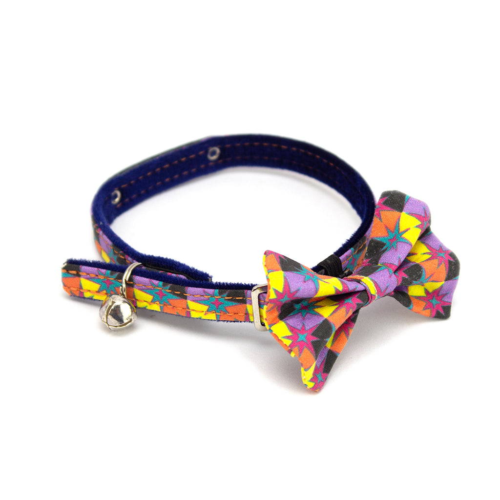 Starry Night Cat Bow Tie-Cat Collar Bow Tie-Hiro + Wolf