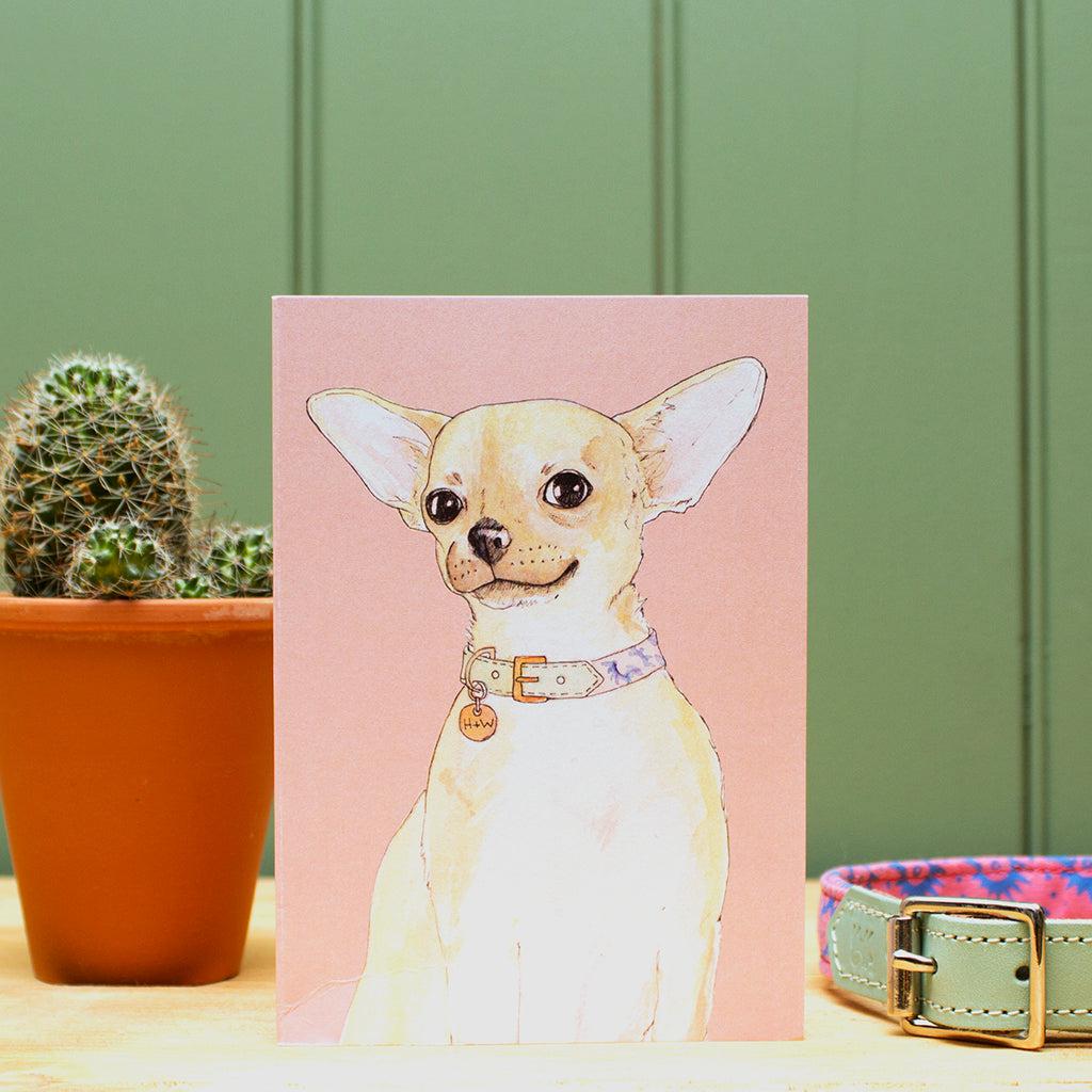 The Chihuahua Greetings Card-Hiro + Wolf